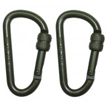 MFH Carabiner Screw Lock 80 mm 2 pcs - Olive